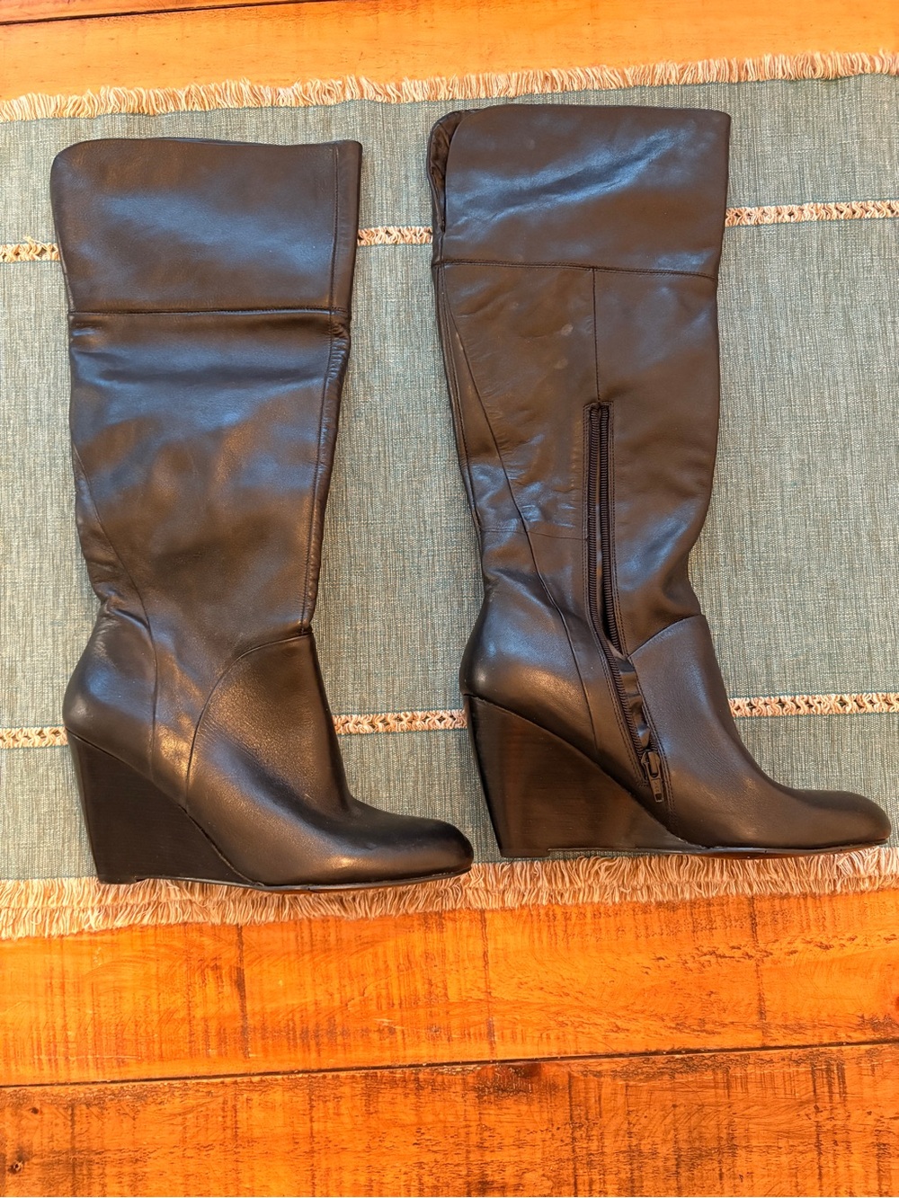 Nine West Women's Black Wedge Boots
